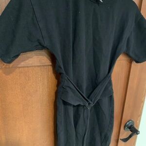 Blue blush black mini dress